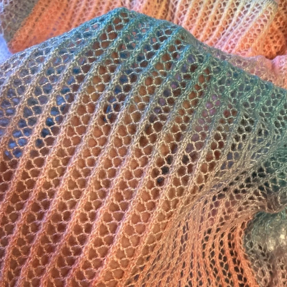 SHEIN VCAY Ombre Drop Shoulder Pointelle Knit Sweater Without Cami Top s… - Picture 13 of 13